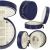 (DL) Cutie depozitare si organizare bijuterii, MDF, piele ecologica, 11 x 5cm, albastru marin Household NewTrend
