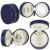 (DL) Cutie depozitare si organizare bijuterii, MDF, piele ecologica, 11 x 5cm, albastru marin Household NewTrend