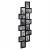 Rama foto de perete, colaj de 14 fotografii, 36x118cm, negru Household NewTrend