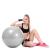 Minge pentru fitness sau yoga 75 cm, pompa inclusa, gri Household NewTrend