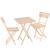 Set masa patrata plianta, cu 2 scaune pliante, gradina sau balcon Solas Household NewTrend