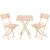 Set masa patrata plianta, cu 2 scaune pliante, gradina sau balcon Solas Household NewTrend
