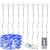 Ghirlanda luminoasa tip perdea 300 LED-uri, 3x3m, pentru interior, alimentare USB, albastru Household NewTrend