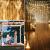 Ghirlanda luminoasa tip perdea 200 LED-uri, 2x2m, pentru interior, alimentare USB, alb cald (galben) Household NewTrend
