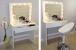 Masa de toaleta si machiaj Hollywood, alba, cu oglinda si 12 LED-uri, 80x40x140 cm Household NewTrend