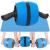 Aparat fitness tip roata pentru abdomene cu covor din spuma, albastru negru Household NewTrend