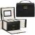 (DL) Cutie depozitare si organizare bijuterii, MDF, piele ecologica, 18 x 13,5 x 14cm, negru Household NewTrend