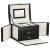 (DL) Cutie depozitare si organizare bijuterii, MDF, piele ecologica, 18 x 13,5 x 14cm, negru Household NewTrend