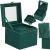 (DL) Cutie depozitare si organizare bijuterii, velur, 12x 12 x 12 cm, verde Household NewTrend