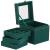 (DL) Cutie depozitare si organizare bijuterii, velur, 12x 12 x 12 cm, verde Household NewTrend