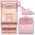 (DL) Cutie depozitare si organizare bijuterii, MDF, piele ecologica si velur, 17,5 x 14 x 12,5cm, roz Household NewTrend
