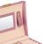 (DL) Cutie depozitare si organizare bijuterii, MDF, piele ecologica si velur, 17,5 x 14 x 12,5cm, roz Household NewTrend