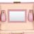 (DL) Cutie depozitare si organizare bijuterii, MDF, piele ecologica si velur, 17,5 x 14 x 12,5cm, roz Household NewTrend