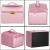 (DL) Cutie depozitare si organizare bijuterii, MDF, piele ecologica si velur, 17,5 x 14 x 12,5cm, roz Household NewTrend