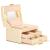 (DL) Cutie depozitare si organizare bijuterii, MDF, piele ecologica si velur, 17,5 x 14 x 12,5cm, crem Household NewTrend