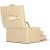(DL) Cutie depozitare si organizare bijuterii, MDF, piele ecologica si velur, 17,5 x 14 x 12,5cm, crem Household NewTrend