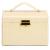 (DL) Cutie depozitare si organizare bijuterii, MDF, piele ecologica si velur, 17,5 x 14 x 12,5cm, crem Household NewTrend