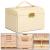 (DL) Cutie depozitare si organizare bijuterii, MDF, piele ecologica si velur, 17,5 x 14 x 12,5cm, crem Household NewTrend