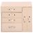 (DL) Cutie depozitare si organizare bijuterii, piele ecologica + velur, 26 x 22 x 18 cm, roz Household NewTrend