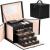Cutie depozitare si organizare bijuterii, piele ecologica + velur, 26 x 21,5 x 19 cm, negru Household NewTrend