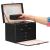 Cutie depozitare si organizare bijuterii, piele ecologica + velur, 26 x 21,5 x 19 cm, negru Household NewTrend