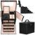 Cutie depozitare si organizare bijuterii, piele ecologica + velur, 26 x 21,5 x 19 cm, negru Household NewTrend