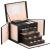 Cutie depozitare si organizare bijuterii, piele ecologica + velur, 26 x 21,5 x 19 cm, negru Household NewTrend