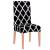 Husa universala pentru scaun, marime universala, poliester si spandex, 45 x 60 cm, negru alb Household NewTrend