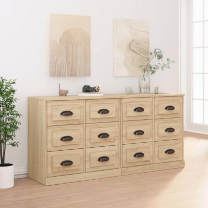 Servante, 2 piese, stejar sonoma, lemn prelucrat GartenMobel Dekor