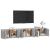 Dulapuri TV montate pe perete, 3 buc., gri sonoma, 80x34,5x40cm GartenMobel Dekor
