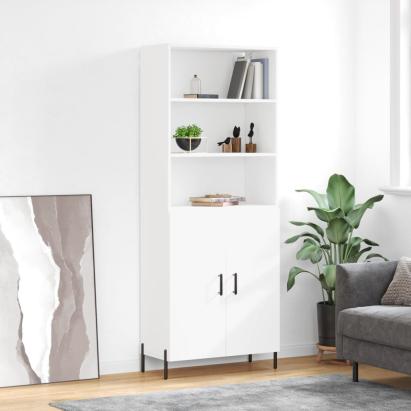 Dulap înalt, alb, 69,5x34x180 cm, lemn compozit GartenMobel Dekor