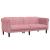 Set de canapele, 3 piese, roz, catifea GartenMobel Dekor
