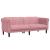 Set de canapele, 3 piese, roz, catifea GartenMobel Dekor