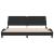 Cadru de pat cu lumini LED, negru, 200x200 cm, catifea GartenMobel Dekor