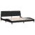 Cadru de pat cu lumini LED, negru, 200x200 cm, catifea GartenMobel Dekor