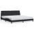 Cadru de pat cu lumini LED, negru, 200x200 cm, catifea GartenMobel Dekor
