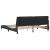 Cadru de pat cu lumini LED, negru, 200x200 cm, catifea GartenMobel Dekor