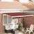 Obloon retractabil manual portocalie și maro 300 x 250 cm GartenMobel Dekor