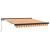 Obraș retractabil manual galben și portocaliu 300x250 cm GartenMobel Dekor