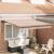 Umbra retractabilă manuală cu dungi colorate, 300 x 250 cm GartenMobel Dekor