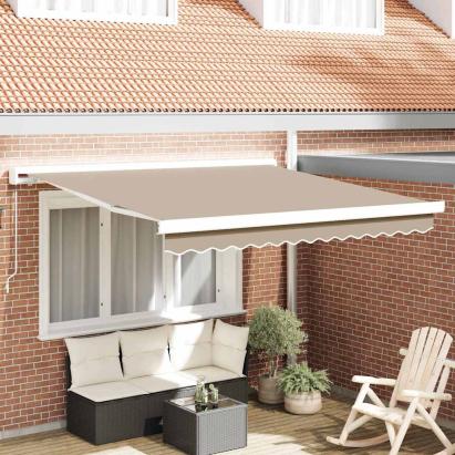 Tendură manuală retractabilă , 300x250 cm, bej GartenMobel Dekor