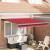 Umbră manuală retractabilă roșie 300x250 cm GartenMobel Dekor