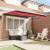 Umbră manuală retractabilă roșie 300x250 cm GartenMobel Dekor