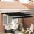 Pânză Retractabilă Manuală Neagră 350x250 cm GartenMobel Dekor