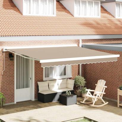 Obroc automat retractabil , Bej, 400 x 300 cm GartenMobel Dekor