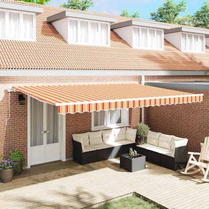 Obrele manual retractabil galben și portocaliu 500x300 cm de la GartenMobel Dekor
