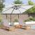 Umbrela Cantilever Roma Bej 286x285x265 cm din aluminiu GartenMobel Dekor