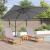 Parasol cantilever Roma Antracit 286x285x265 cm, din aluminiu GartenMobel Dekor