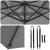 Parasol cantilever Roma Antracit 286x285x265 cm, din aluminiu GartenMobel Dekor