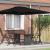 Umbrela parasolar Roma neagră 286x285x265 cm, din aluminiu. GartenMobel Dekor